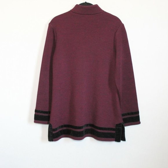 Soft Surroundings Runway Pullover Tunic Sweater Merlot Maroon Size Small H12108 - Picture 7 of 8